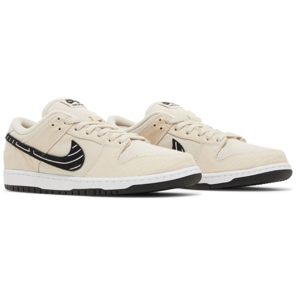 Tênis Nike Albino & Preto x SB Dunk Low 'Pearl White'