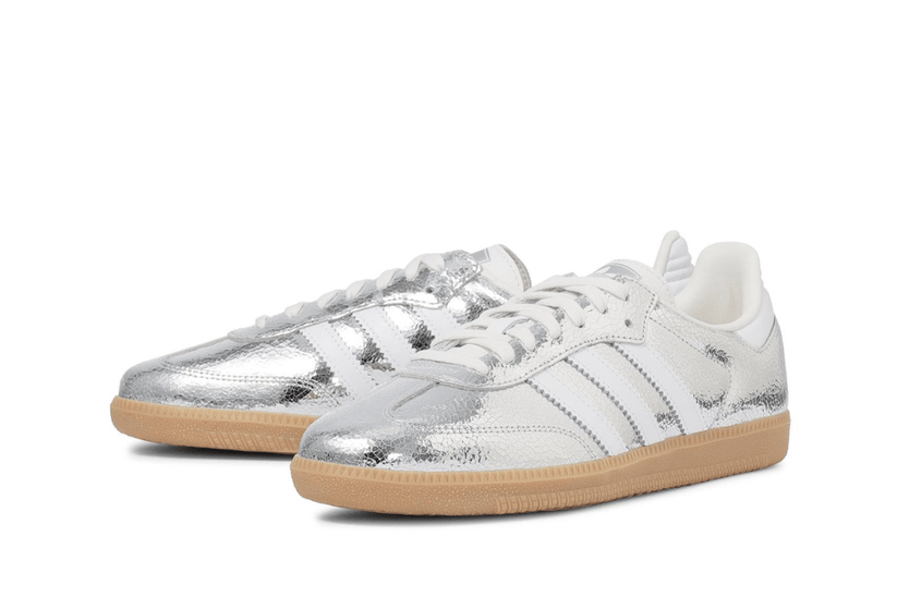 Tênis Adidas Samba OG 'Silver Metallic Cracked Leather'