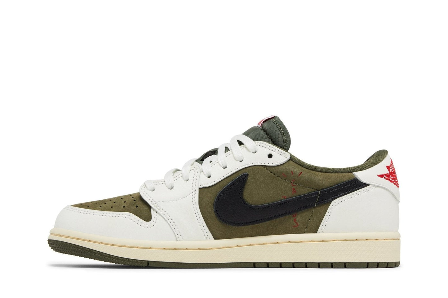 Tênis Air Jordan 1 Low Og Sp x Travis Scott Medium Olive Verde