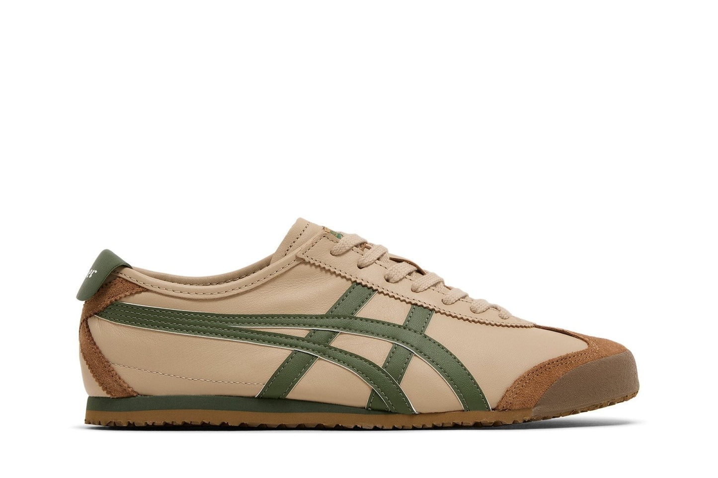 Tênis Onitsuka Tiger Mexico 66 Beige Grass Green Marrom