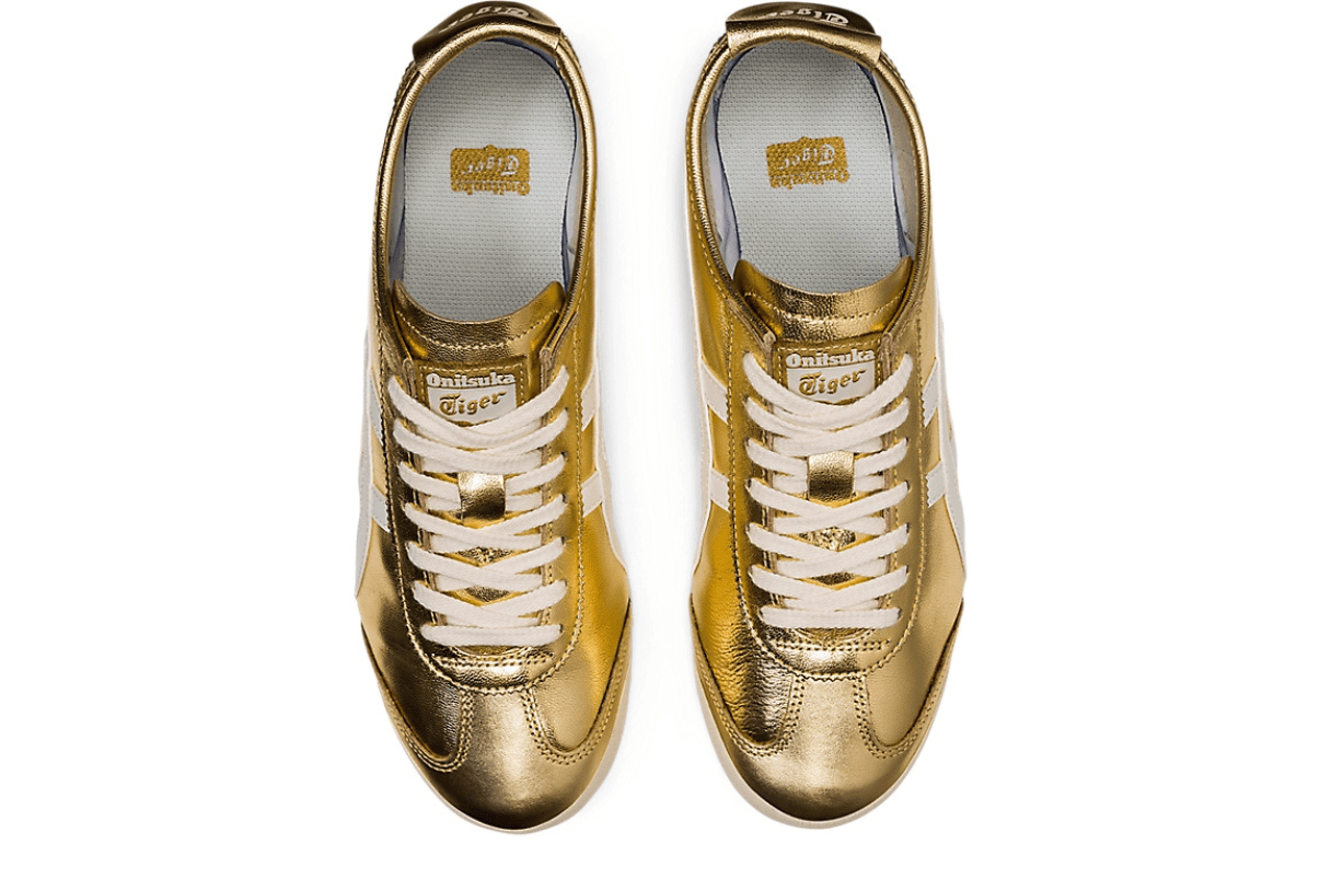 Tênis Onitsuka Tiger Mexico 66 Gold White Dourado