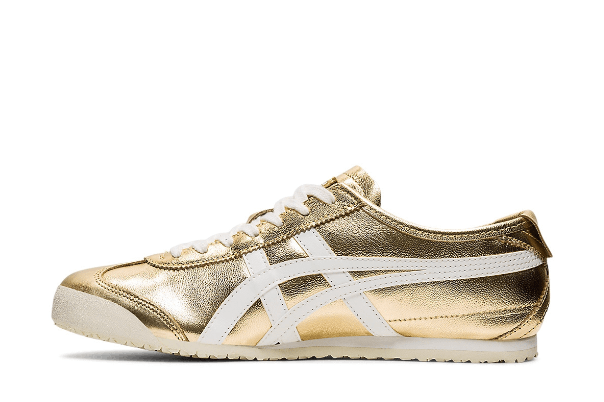 Tênis Onitsuka Tiger Mexico 66 Gold White Dourado